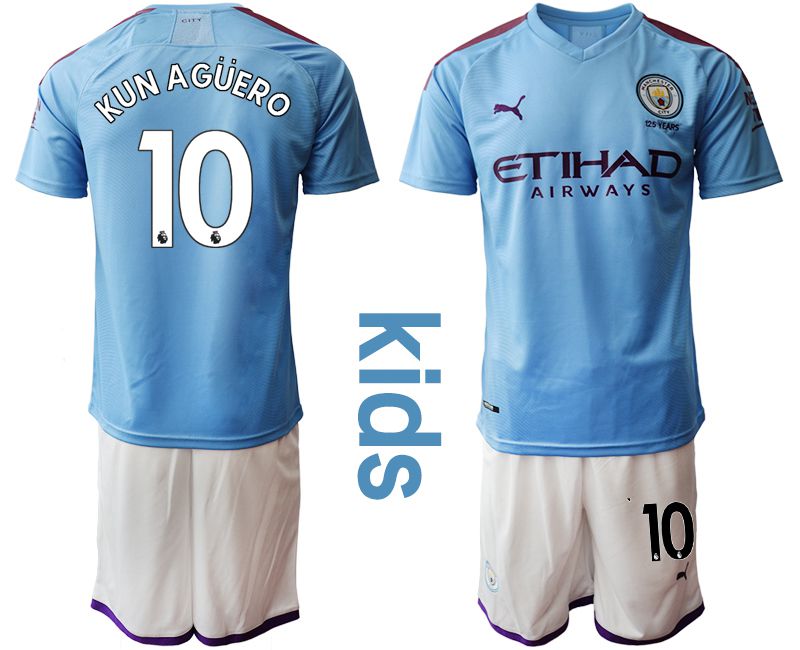 Youth 2019-2020 club Manchester City home #10 blue Soccer Jerseys->manchester city jersey->Soccer Club Jersey